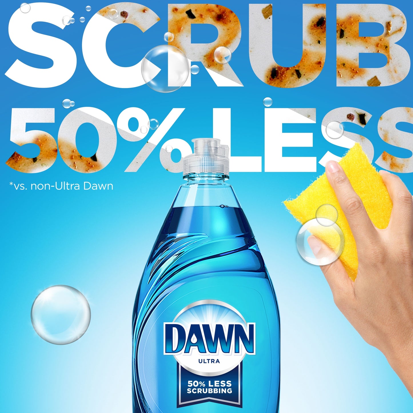 Dawn Ultra Dish Soap Liquid, Dishwashing Liquid, Grease Removal, Original, 56Oz