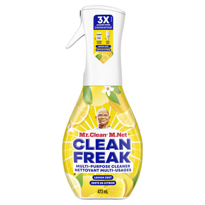 Mr. Clean Clean Freak All Purpose Cleaner Spray, Multi-Surface Cleaning, Lemon, 16 Fl Oz