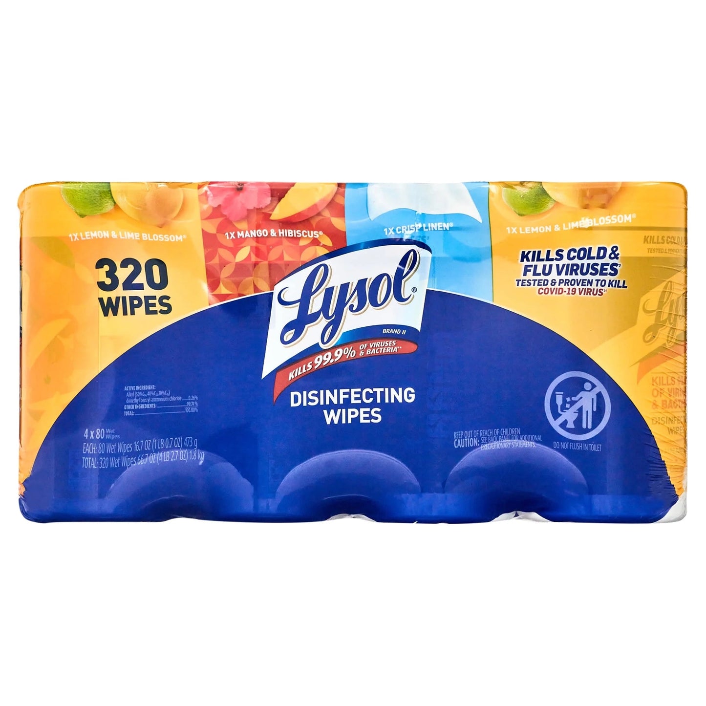 Lysol® Disinfectant Wipes Bundle, Multi-Surface Antibacterial Cleaning Wipes, for Disinfecting & Cleaning, 320 Count