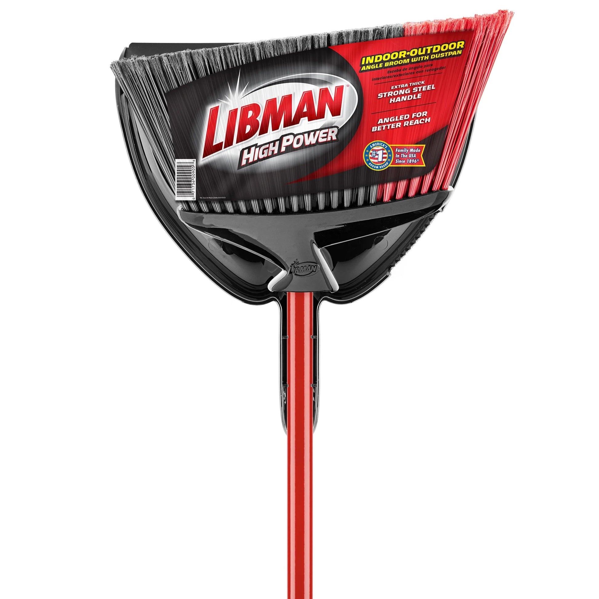 Libman High Power 13.75 In. Steel Handel Broom with Dustpan