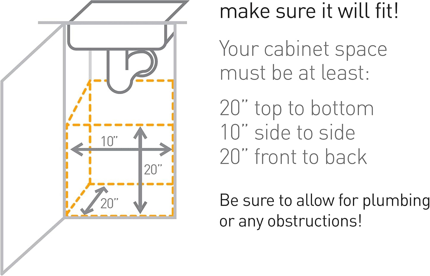 Simplehuman CW1124 Pull-Out Kitchen Cupboard Cabinet Bin, Easy to Install, Commercial-Grade Ball-Bearing Tracks, Easy-Access Handle, Polished Heavy-Duty Steel Frame, W 24.9Cm X H 48.5Cm X D 45.0Cm