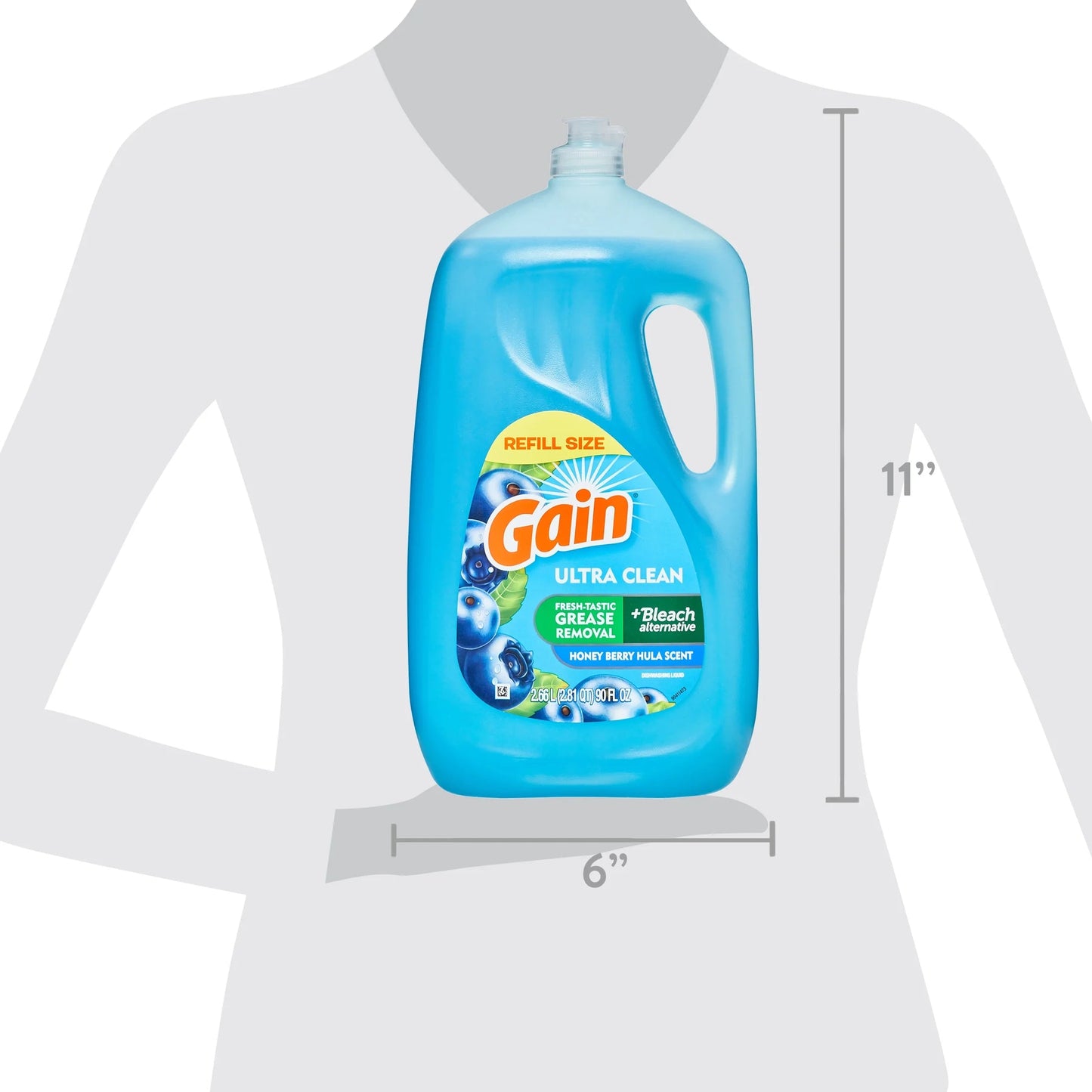 Gain Ultra Dish Washing Liquid Dish Soap, Honey Berry Hula Scent, 90 Fl Oz.