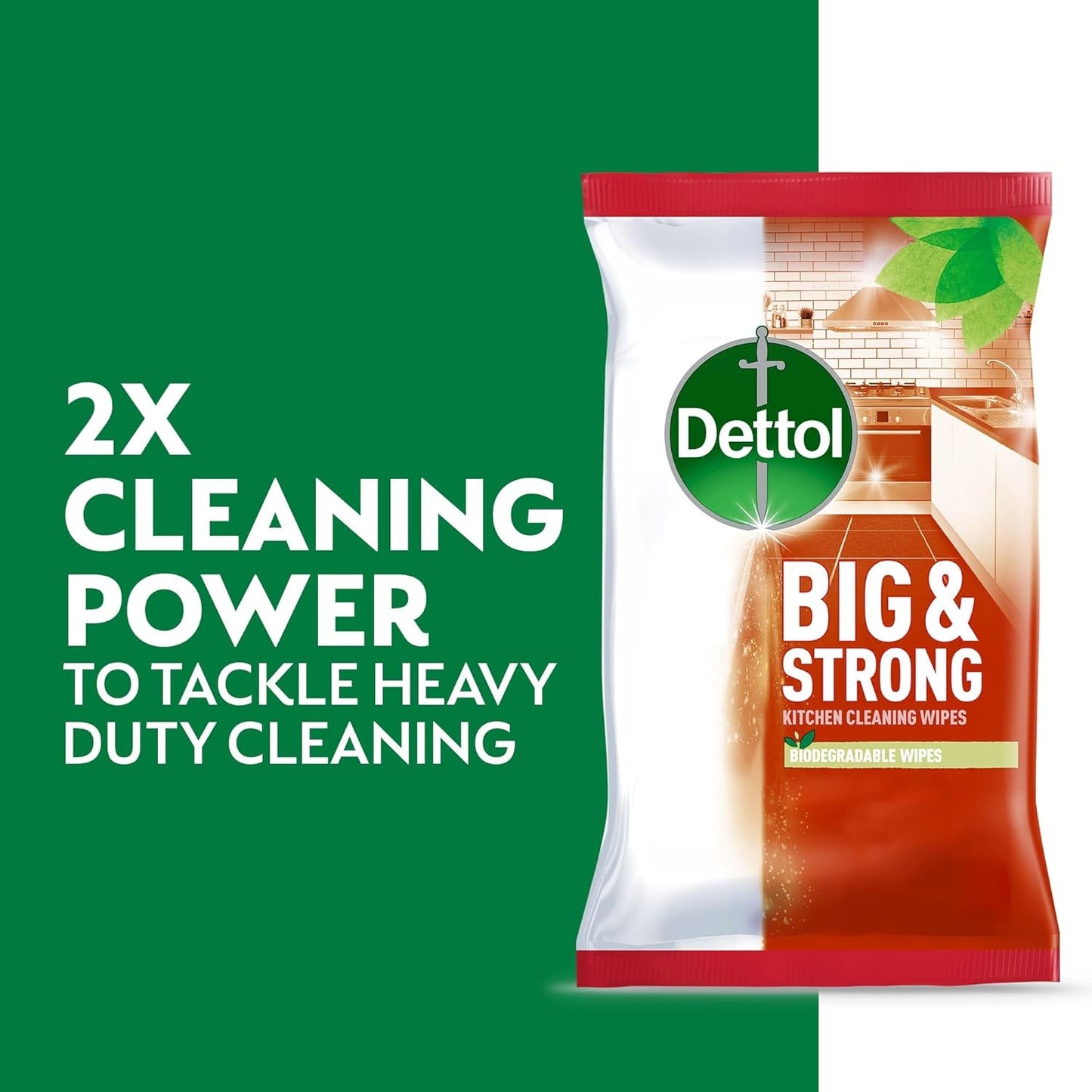 Dettol Big Wipes, Total 150 Wipes (6 Packs X 25), Heavy Duty Wipes, Ultra Grime Wipes, Kitchen Wipes, Kitchen Cleaner, Antibacterial, Disinfectant, Disinfectant Wipes, Household Cleaners