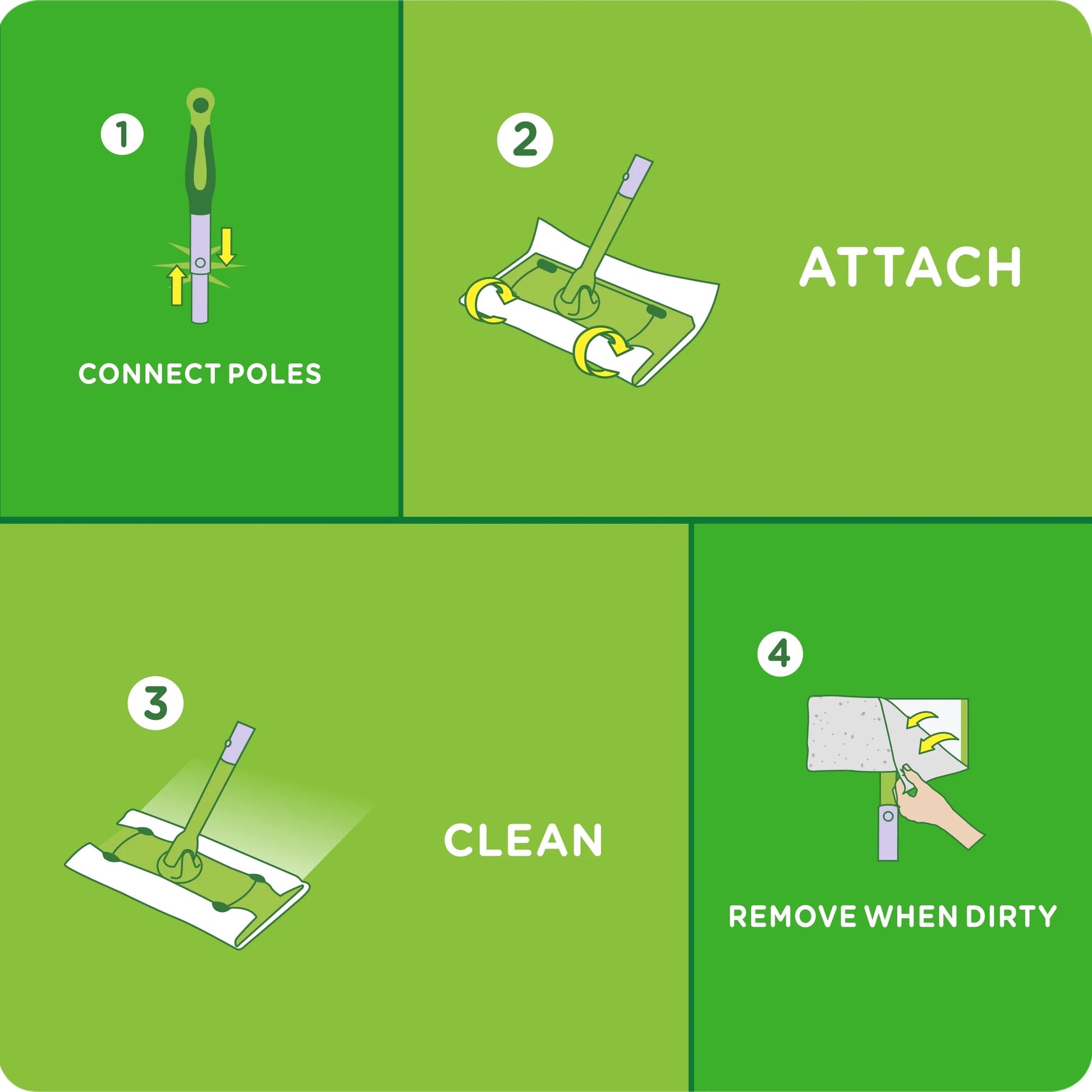 Swiffer Sweep + Mop, Broom & Mop Alternative, Dry & Wet Floor Cleaner, Fresh Scent, Cleaning Set