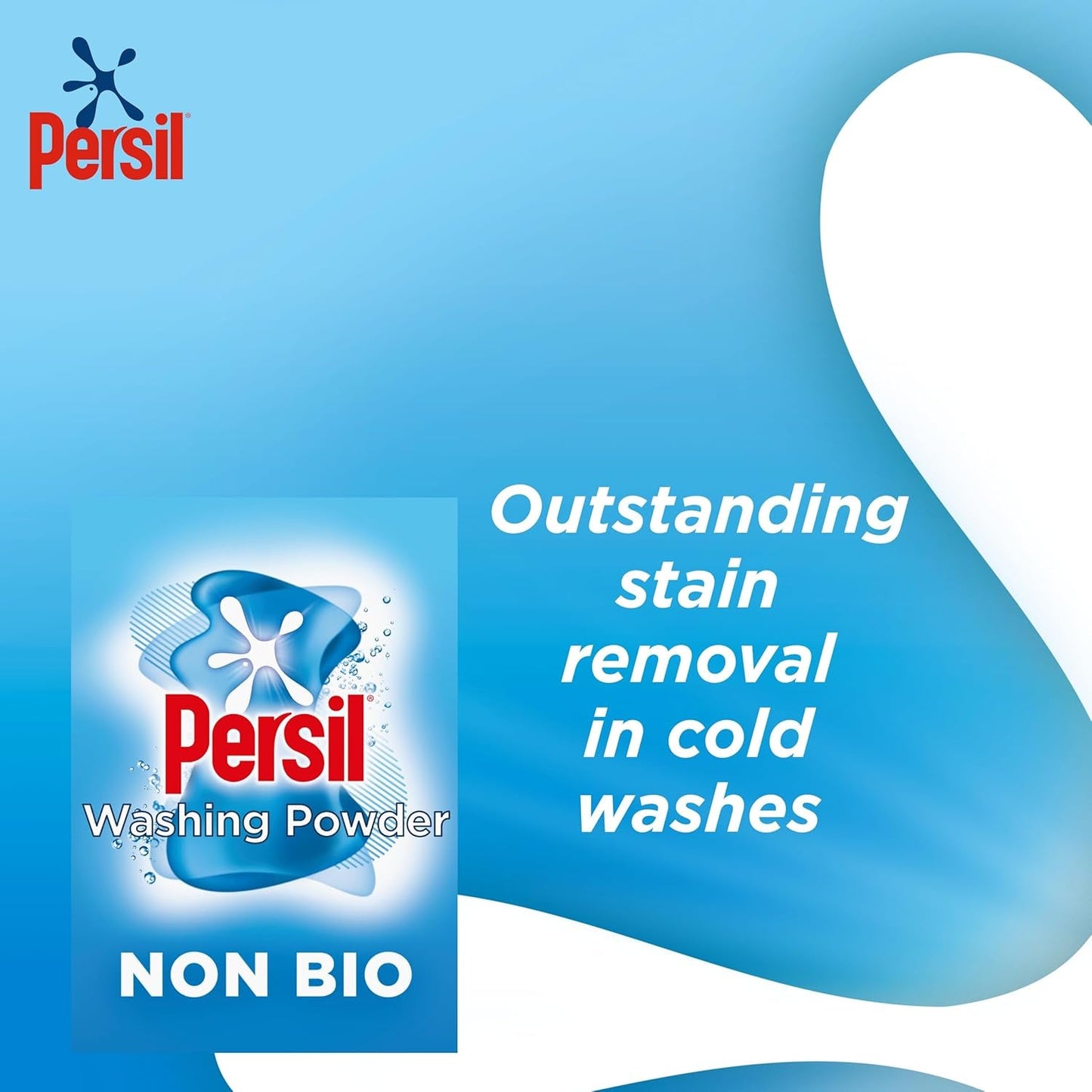 Persil Non Bio Washing Powder XXL Family Pack Gentle Next to Sensitive Skin for Outstanding Stain Removal in Cold Washes 77 Washes (3.85 Kg)