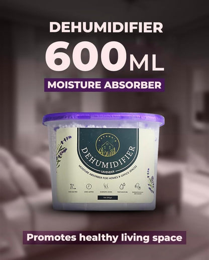 Fataha'S Lavender Dehumidifier -600ML - Effective Dampness Control, Mold Prevention, Odor Control, Absorbs Moisture - Ideal for Kitchen, Bathroom, Bedroom, Closet, Long Lasting Freshness! (Pack of 10)