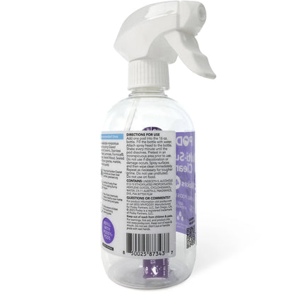 Podsy Multi-Surface Cleaning Set, 16 Fl Oz Bottle and 3 Refill Pods Make 48Oz, Just Add Water, Lavender Bloom Scent