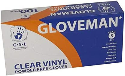 Generic Gloveman Clear Vinyl Gloves (Box of 100) (Medium)