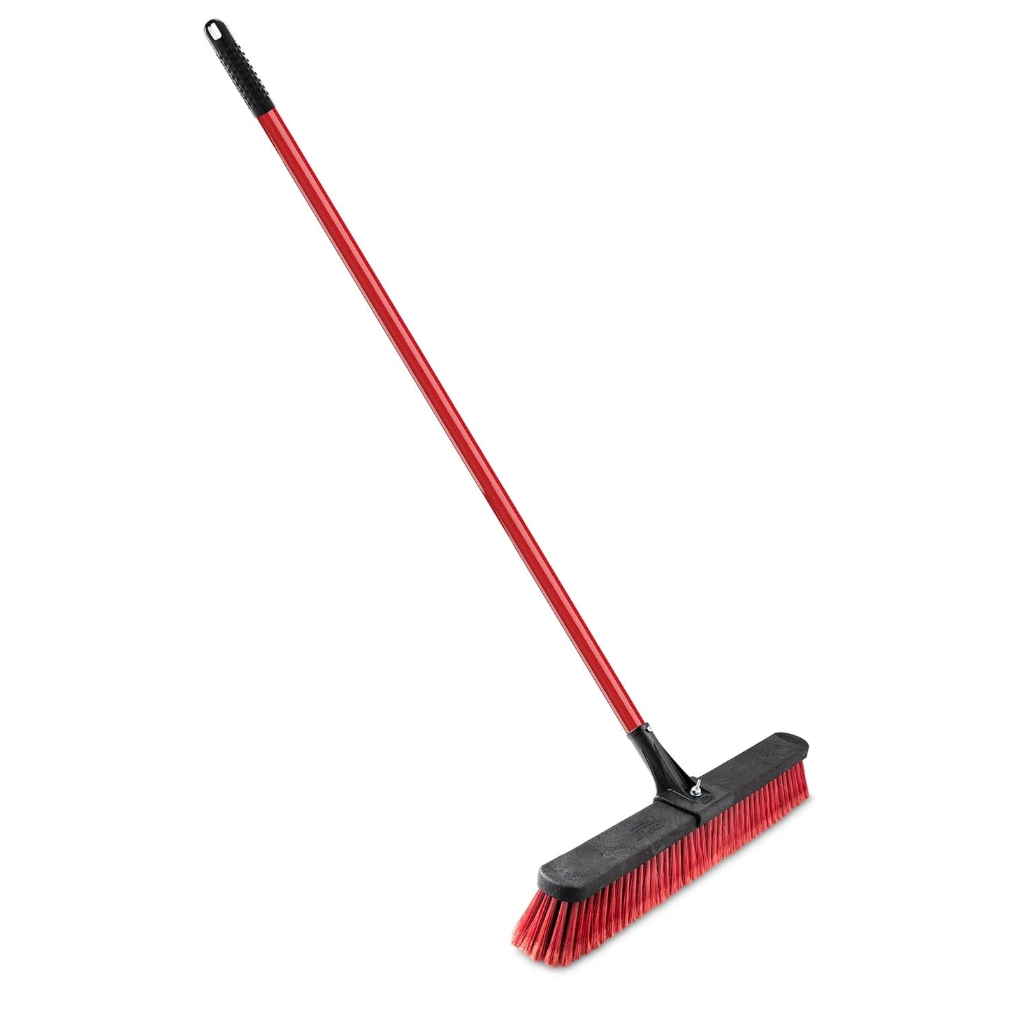 Libman Push Brooms 24 In. Multi-Surface Red & Black Heavy Duty Steel Handle