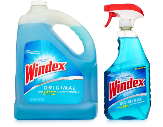 Windex Glass Cleaner plus Refill, 32 Oz and 128 Oz