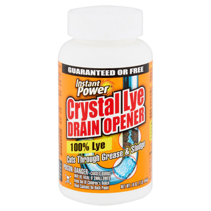 Instant Power Crystal Lye Drain Opener, 1 Count, 16 Oz