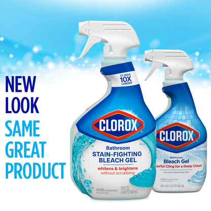 Clorox Bathroom Bleach Gel and Shower Cleaner Spray, 30 Oz