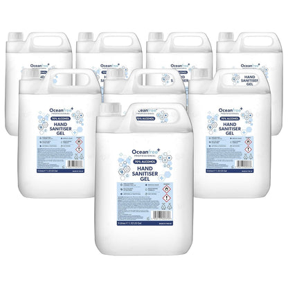 70% Alcohol Hand Sanitiser Gel - 5L Litres - Certified Surgical/Medical Grade - Made in the UK (Single)