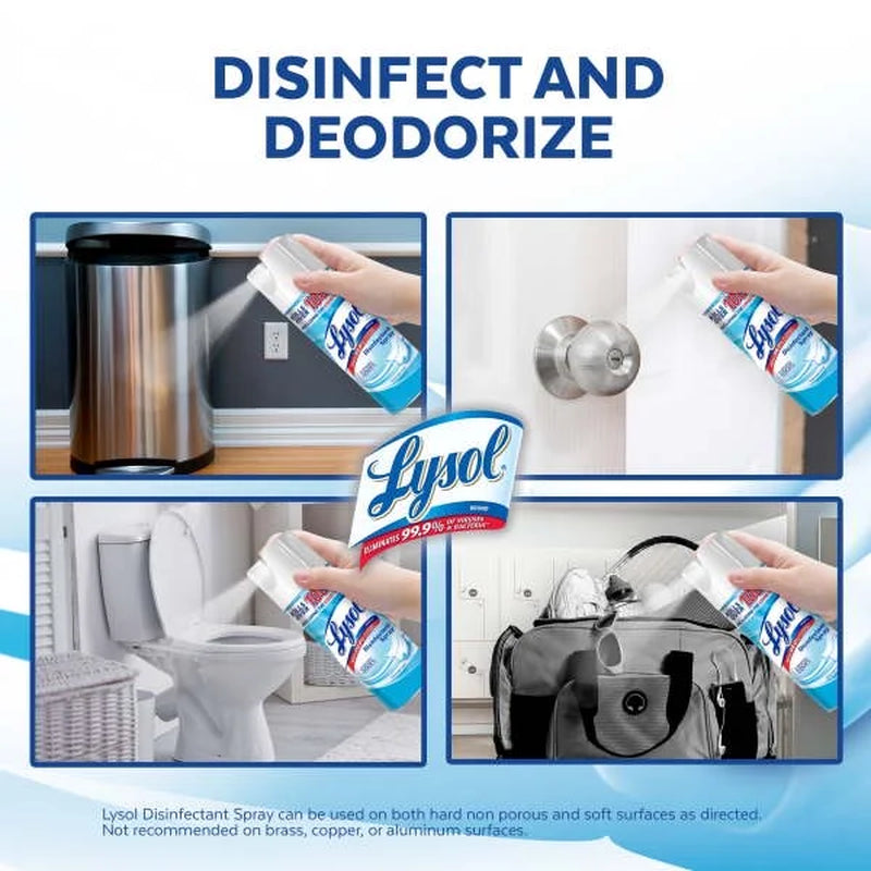 Lysol Disinfectant Spray, Sanitizing and Antibacterial Spray, for Disinfecting and Deodorizing, Crisp Linen, 12.5 Fl. Oz