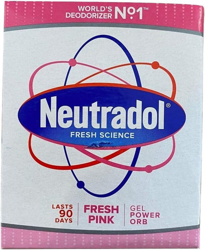 Neutradol Gel Power Orbs X 3 Orbs. 1X Super Fresh, 1X Fresh Pink, 1X Original for Clean, Fresh Air at Home and at Work