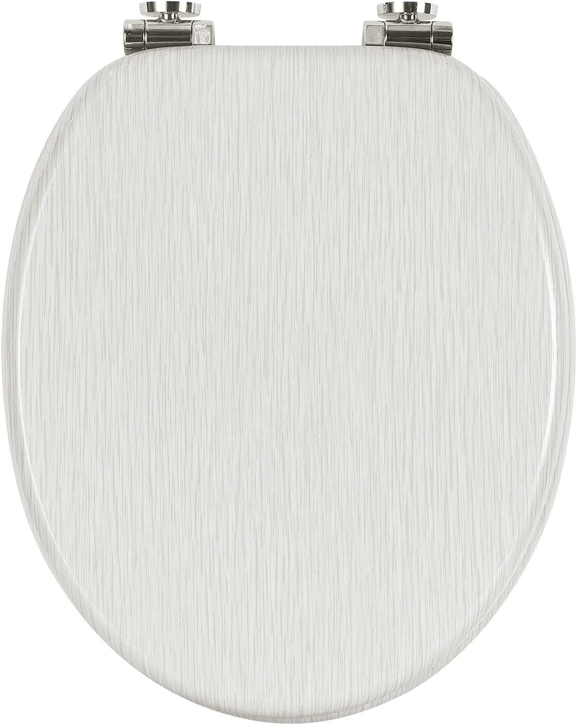 WOLTU Wooden Toilet Seat, Soft Close WC Seat with Strong Hinge Ideal for Standard Toilet Grey Maple