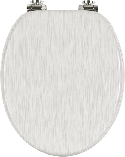 WOLTU Wooden Toilet Seat, Soft Close WC Seat with Strong Hinge Ideal for Standard Toilet Grey Maple