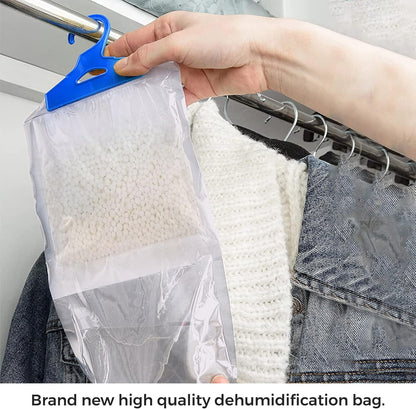 STERUN 12 Wardrobe Dehumidifier Hanging Bags with Leak Proof Storage Bag & Hanging Hook Ideal to Stop Mould, Mildew & Condensation for Wardrobe | Hanging Dehumidifier Bags | Damp Remover (Pack of 12)