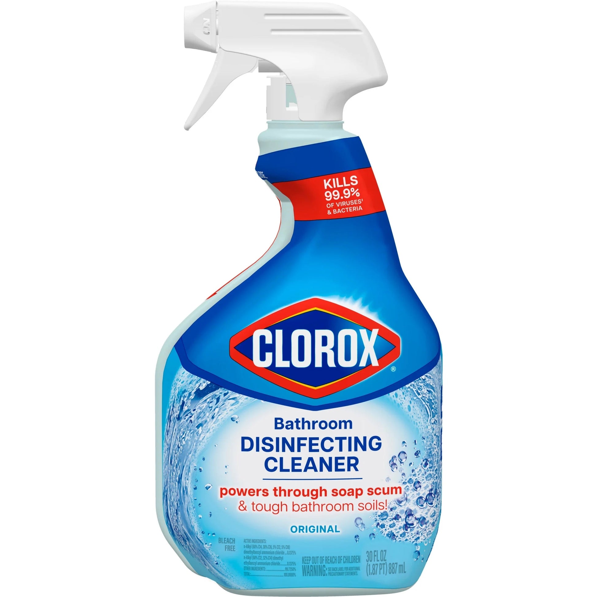 Clorox Bathroom Disinfecting Cleaner and Shower Cleaning Supplies Spray, Original, 30 Fl Oz