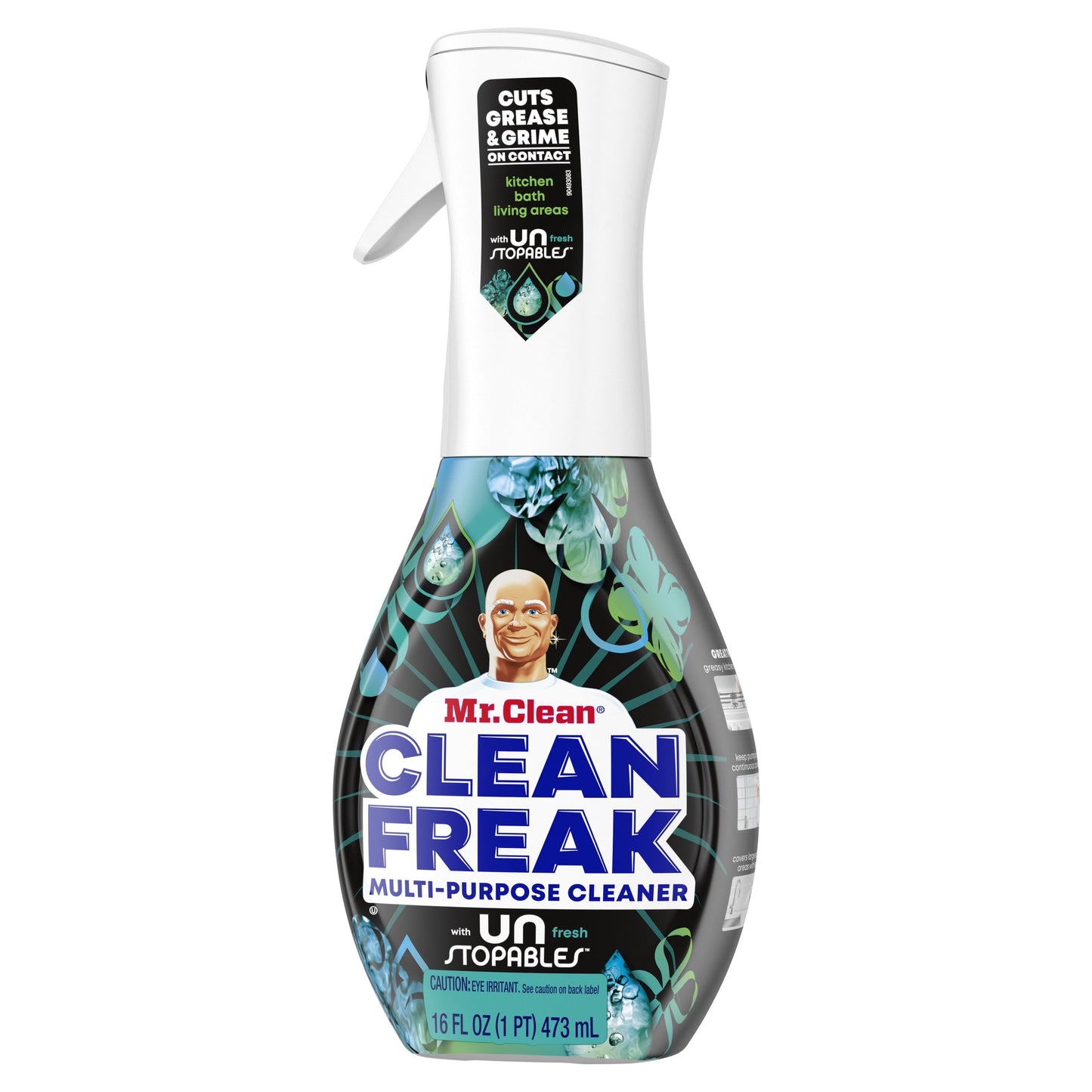 Mr. Clean Clean Freak All Purpose Cleaner Spray, Multi-Surface Cleaning, Unstopables Scent, 16 Fl Oz