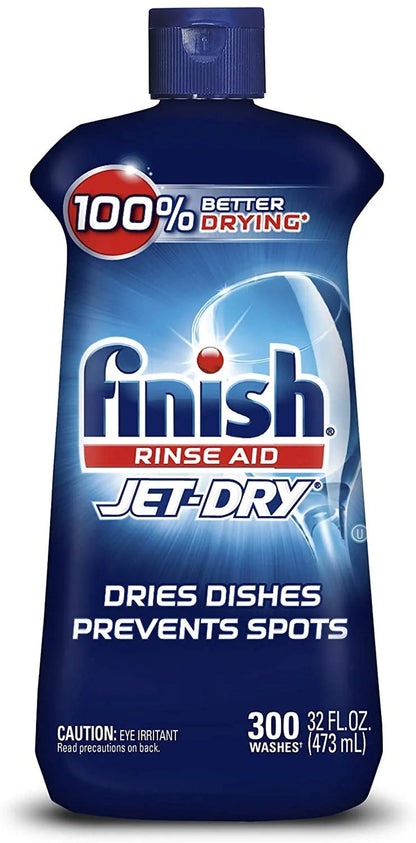 Finish Jet-Dry Rinse Aid, 23Oz, Dishwasher Rinse Agent and Drying Agent