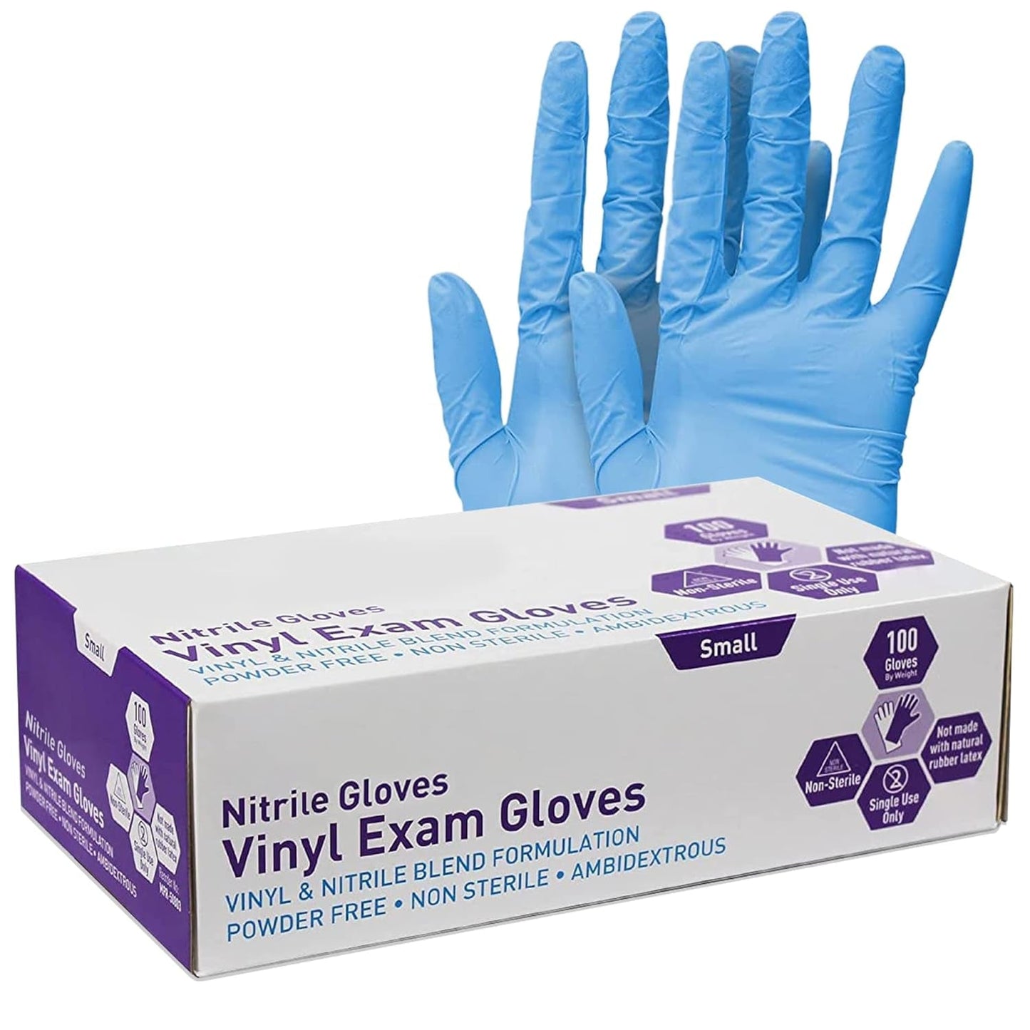 Disposable Gloves Nitrile - Powder Free, Latex Free, Textured Grip, Non-Sterile Exam Gloves for Cleaning, Cooking, Medical Use, High-Quality Disposable Gloves, Extra Strong Gloves (MEDIUM)