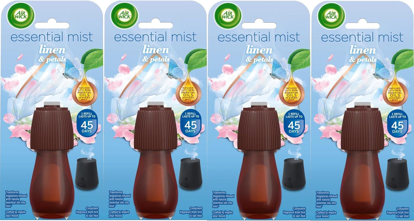 Air Wick Essential Mist Refills, Mandarin & Sweet Orange, Pack 6 X 20Ml, Natural Essential Oils, Last up to 270 Days, Air Freshener