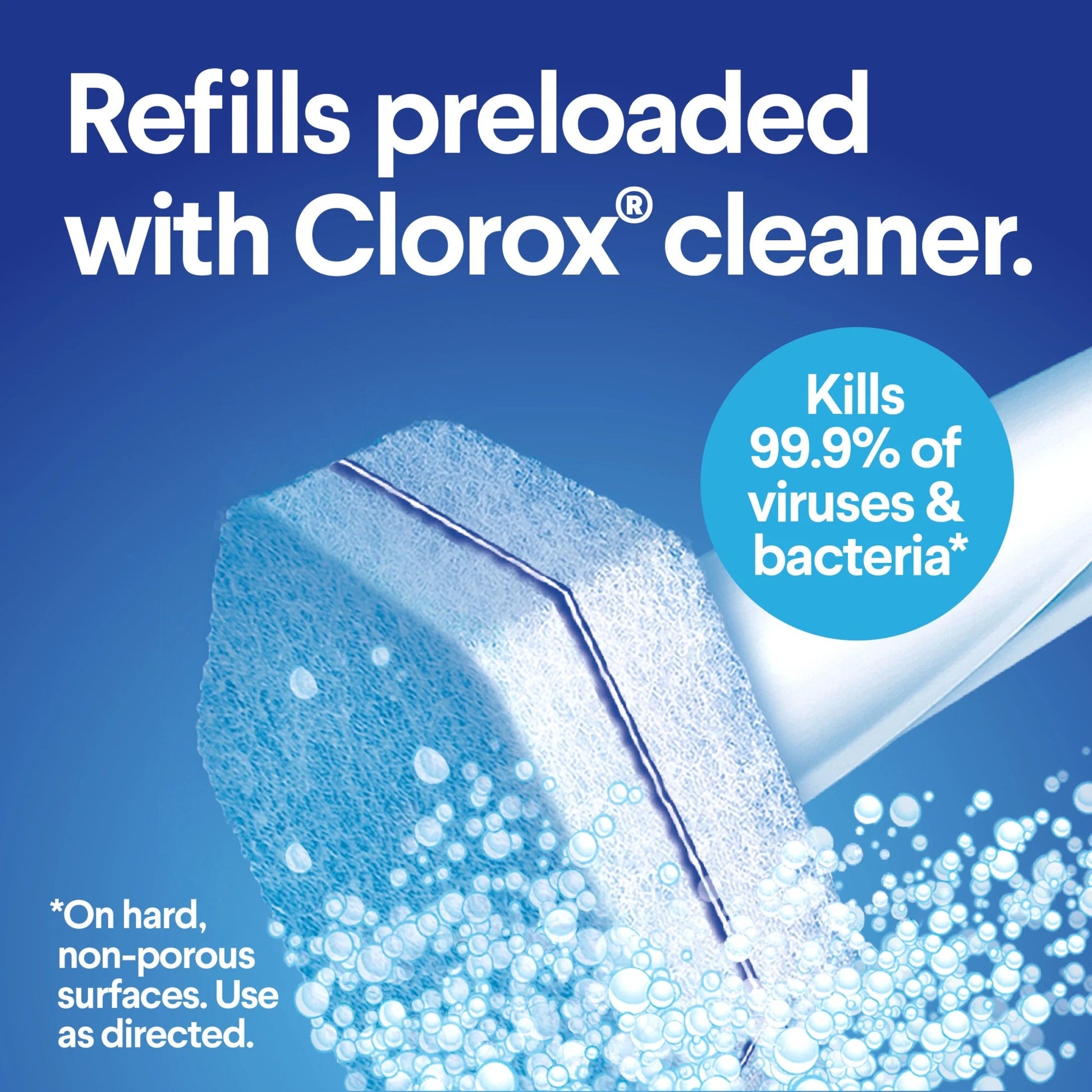 Clorox Toiletwand Disinfecting Brush Refills, Toilet Bowl Cleaner Disposable Wand Heads, 10 Count