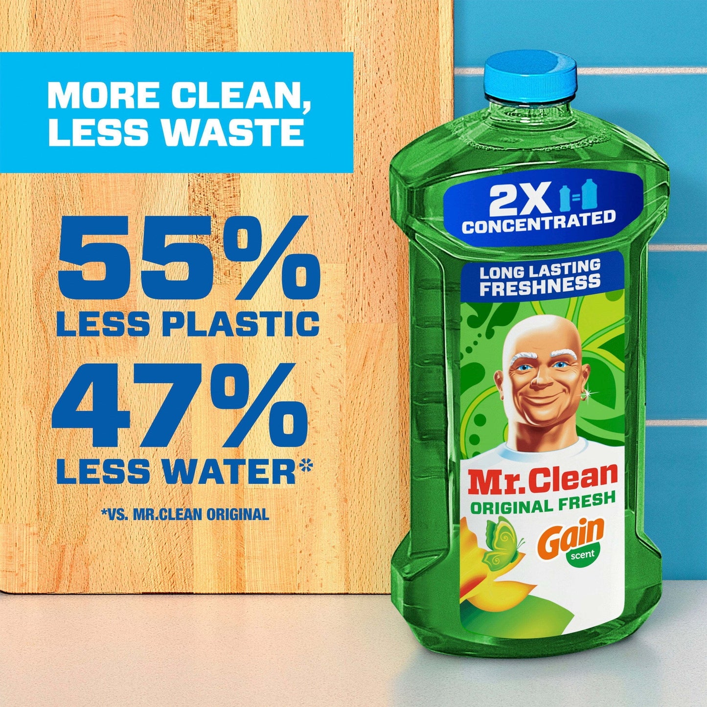 Mr. Clean 2X Concentrated Multi Surface, All Purpose Cleaner with Gain Scent, All Purpose Cleaner, 41 Fl Oz