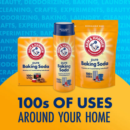 ARM & HAMMER Pure Baking Soda, for Baking, Cleaning & Deodorizing, 1 Lb Box