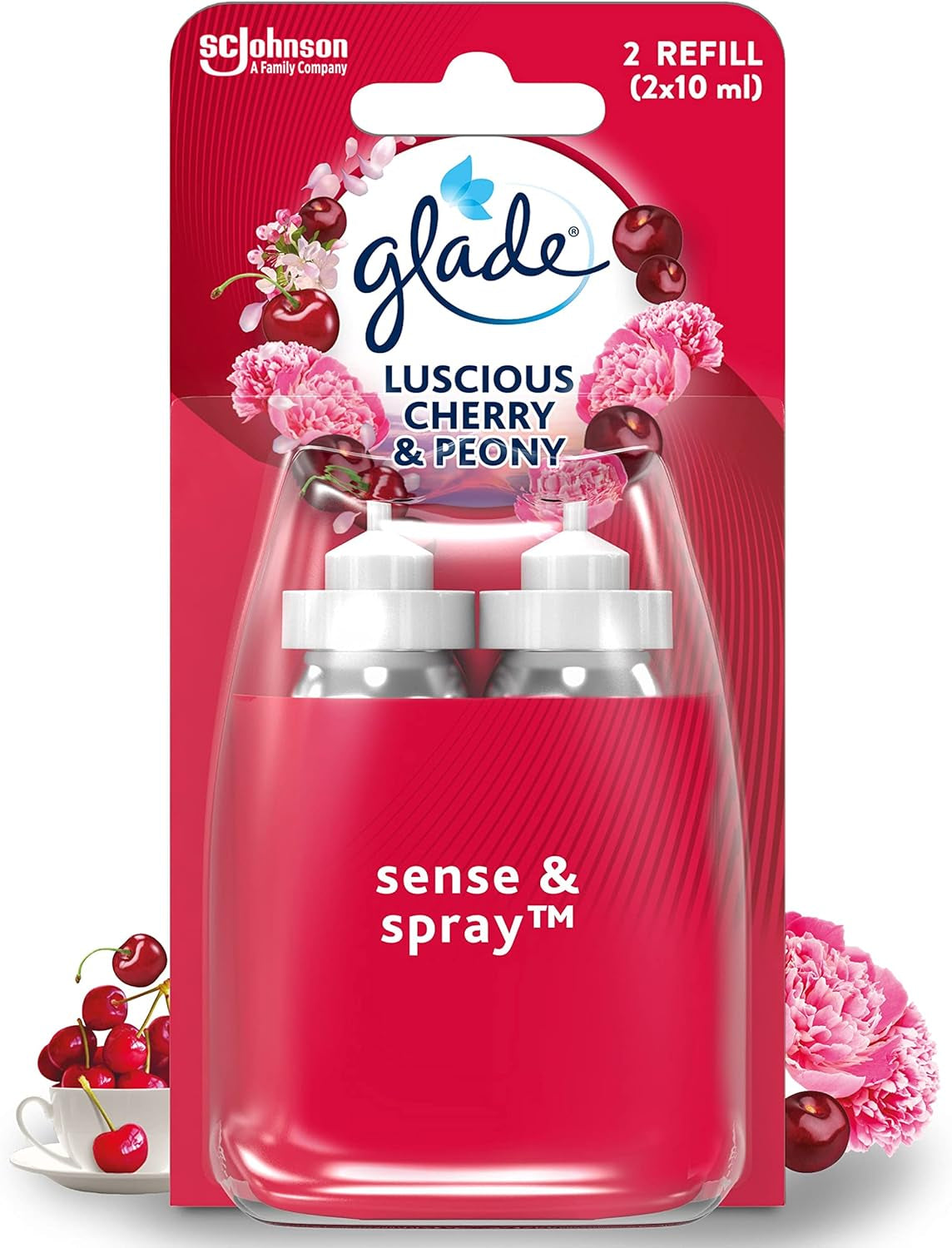 Glade Sense & Spray Air Freshener Refill, Motion Activated Automatic Odour Eliminator for Home, Clean Linen, Duo Pack (2 X 18Ml)