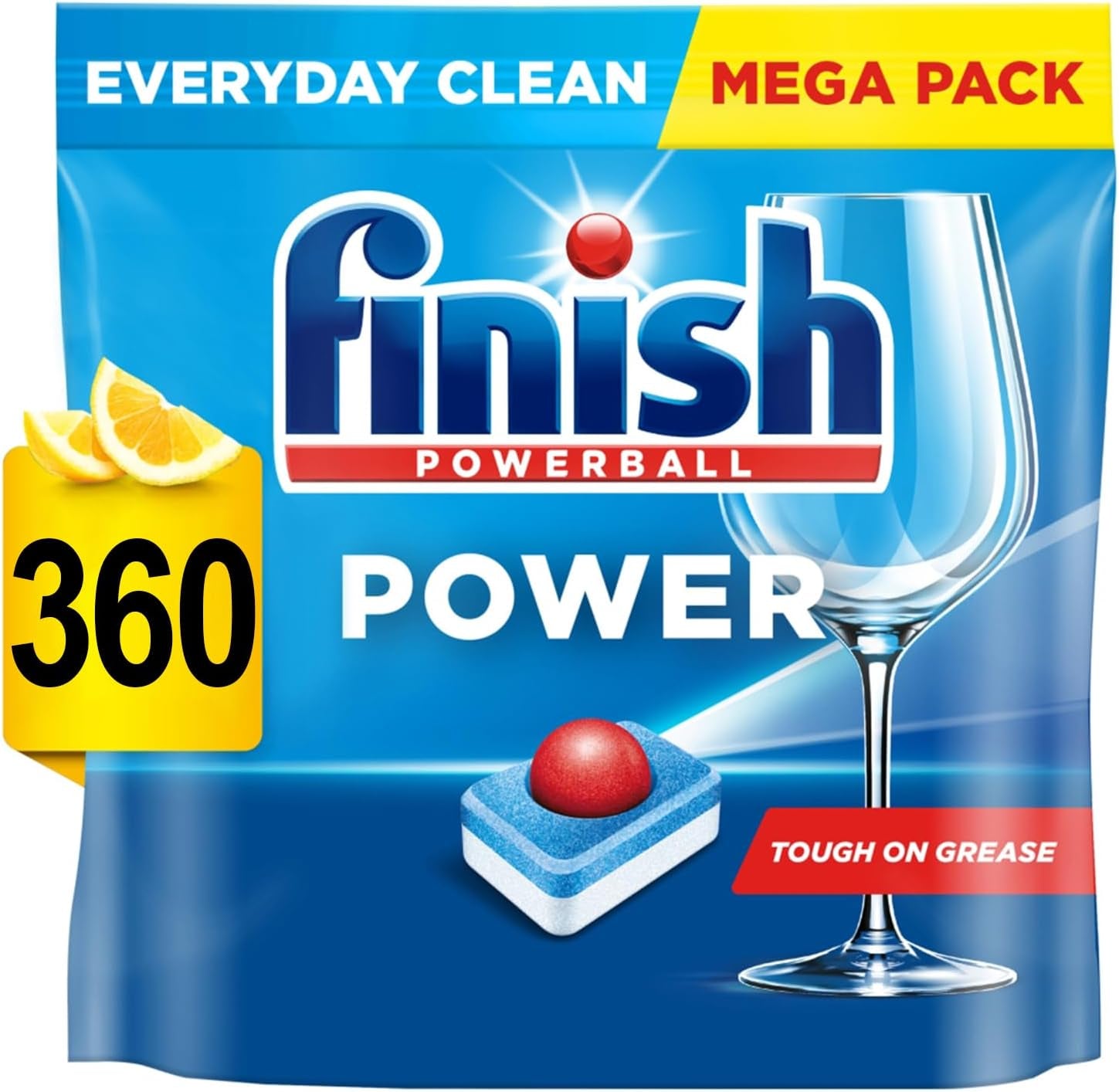 Finish Powerball All in 1 Max Lemon Dishwasher Mega Value 90 Tablets