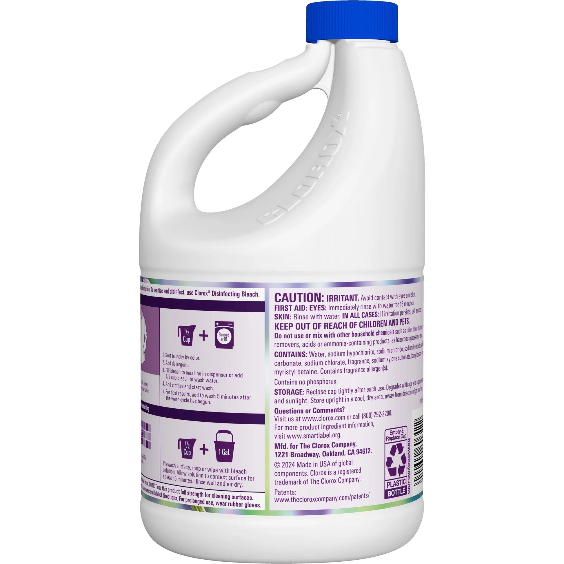 Clorox Scentiva Scented Bleach, Disinfecting Cleaner, Lavender and Jasmine, 81 Fl Oz