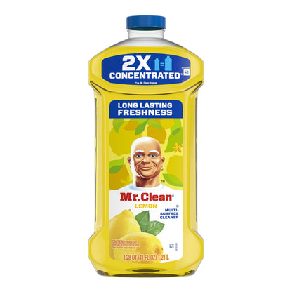 Mr. Clean 2X Concentrated Multi Surface, All Purpose Cleaner with Lemon Scent, 41 Fl Oz