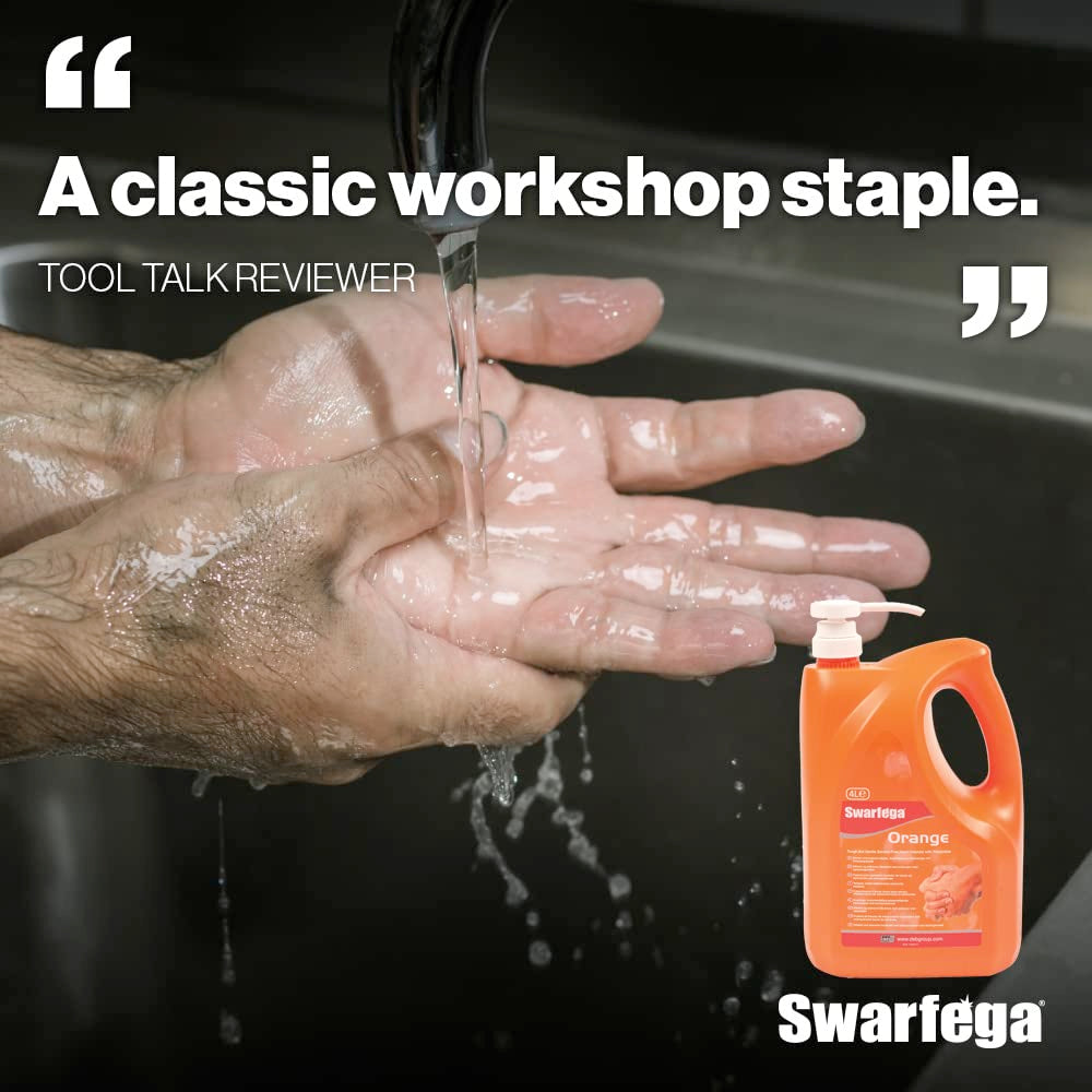 GENERIC Swarfega Orange Hand Wash, Solvent-Free Heavy Duty Hand Cleaner with Natural Scrub and Moisturisers, Gentle on Skin 4L Cartridge