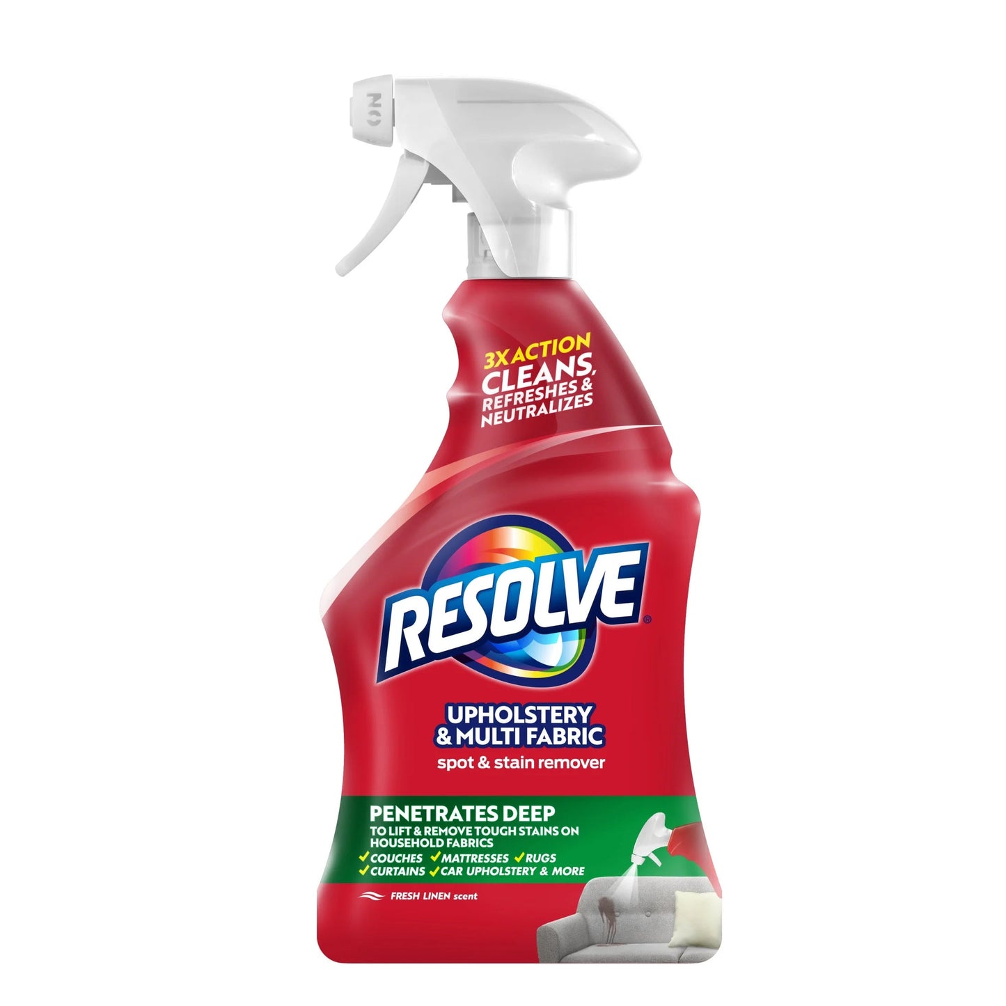 Resolve Upholstery Cleaner & Stain Remover, 22Oz, Spray, Multi-Fabric Cleaner, Laundry Stain Remover