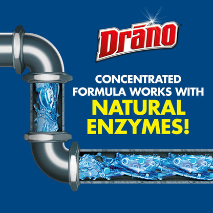 Drano Advanced Septic Treatment, Monthly Flushable Septic Tank Enzyme Care, 4.5 Oz, 3 Count