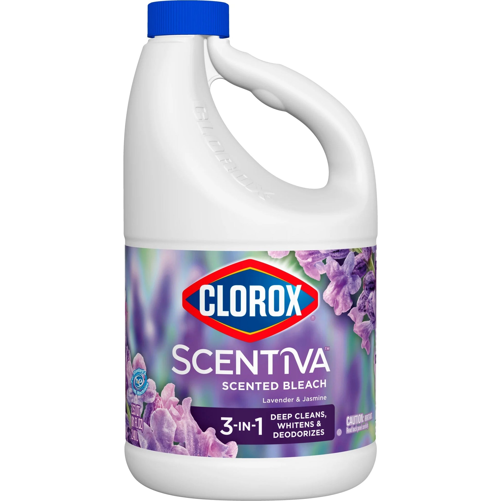 Clorox Scentiva Scented Bleach, Disinfecting Cleaner, Lavender and Jasmine, 81 Fl Oz