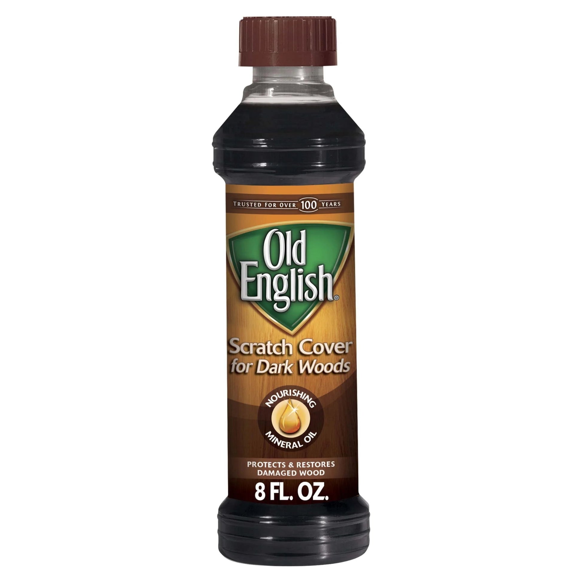 Old English Scratch Cover for Dark Woods, 8Oz Bottle, Wood Polish