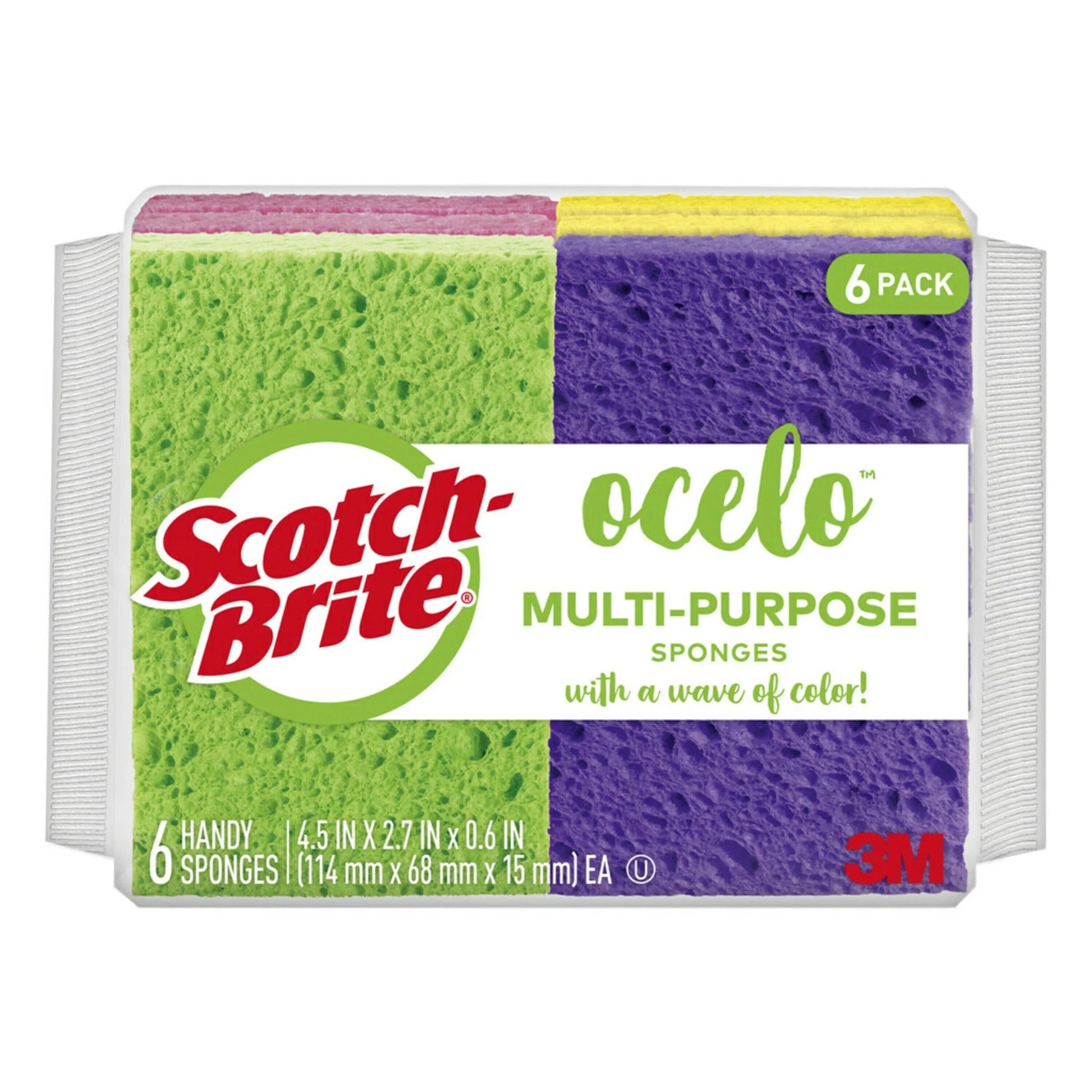 Scotch-Brite Ocelo Multi-Purpose Sponges, 6 Sponges