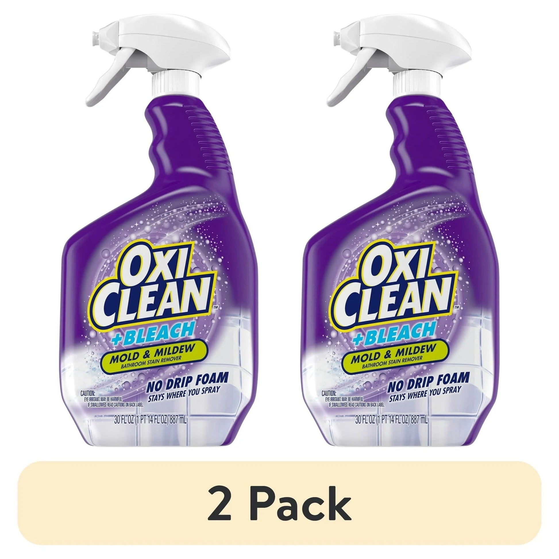 Oxiclean plus Bleach, No Drip Foam, Mold & Mildew Bathroom Stain Remover, 30 Oz