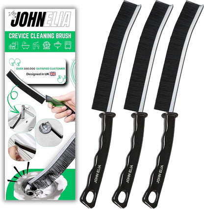 JOHN ELIA Crevice Cleaning Brush UK 3 Pcs Multifunctional Bathroom Cleaning Brushes for Small Spaces with Long Magic Brush Cleaner Grout Cleaner Brush - Groove Gaps Cleaning Brush - Cleaning Tool