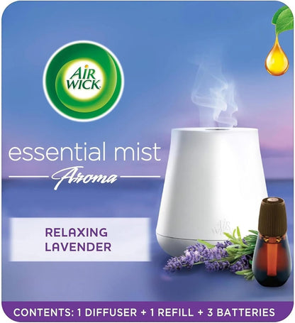 Air Wick Essential Mist Refills, Peony and Jasmine, Pack 6 X 20 Ml, Natural Essential Oils, Last up to 270 Days, Air Freshener